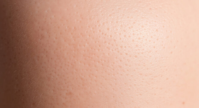 Extreme close-up of light human skin with visible goosebumps and fine hair, showing detailed texture, open pores, and piloerection, representing concepts of cold, fear, emotion, sensitivity, or a biol