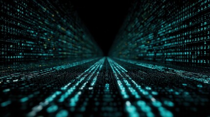 digital stream in binary code