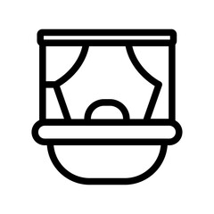 Stage With Curtains Line Icon of Operas Icon Set