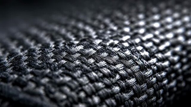 Closeup of ballistic nylon luggage fabric showcasing its tightly woven texture and rugged durability with sharp focus on the materials surface