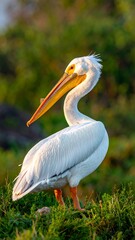 Close-up of a white pelican