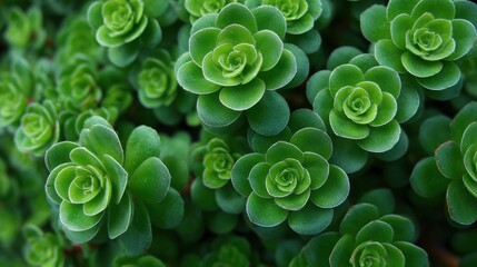 Lush succulent plants display their unique rosette shapes and vibrant green hues in a garden. Natural light highlights the texture of the leaves, creating an inviting atmosphere.