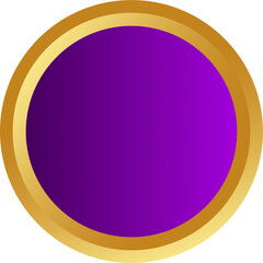 Purple and Gold Certificate Ornament Shape Design Element