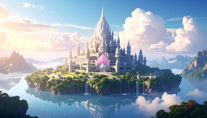 Ethereal palace island view