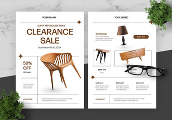 Brown Black Clearance Sale Flyer