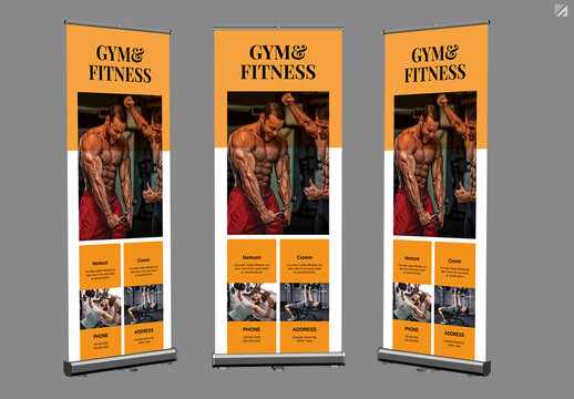 Gym & Fitness Rollup Banner Layout