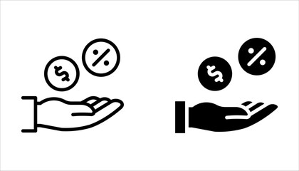 tax thin line icons set. For website marketing design, logo, app, template on white background