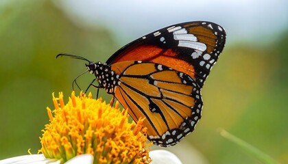 Fototapeta premium Close-up of butterfly on flower