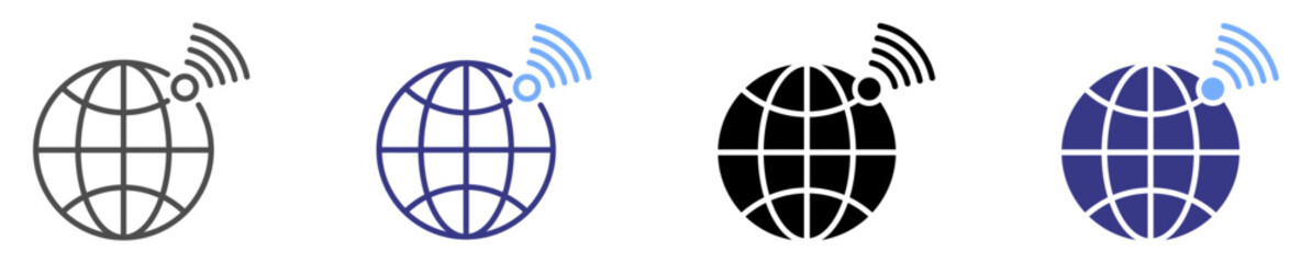 internet icon set multiple style