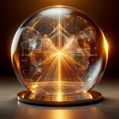 Prism Data Dome · Golden Light Refraction