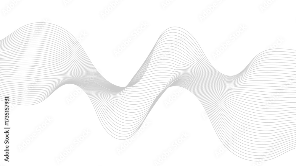 Poster digital frequency track equalizer. stylized line art background. vector illustration. wave with line