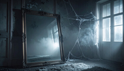 Vintage Mirror Dark Foggy Interior