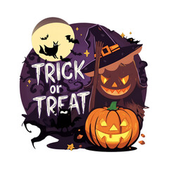 halloween pumpkin with bats