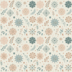 Farblic abstract seamless floral pattern
