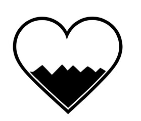 heart icon on white illustration
