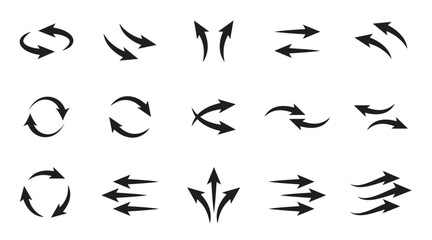 Arrow Icons Set Diverse Directional Symbols