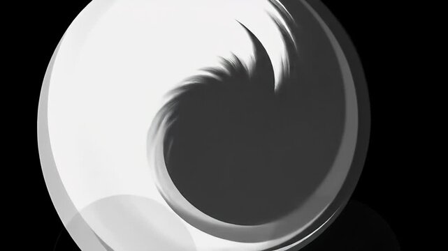 Abstract Swirling Monochrome Motion Graphics with Dynamic Energy.