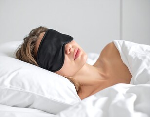 Woman sleeping peacefully in bed