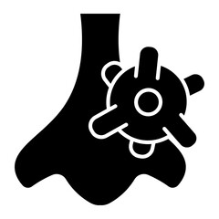 running nose Solid icon