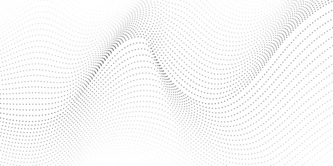 Minimal dotted wave background. Abstract halftone lines with smooth curve motion. Perfect for tech, data, or digital-themed designs.
