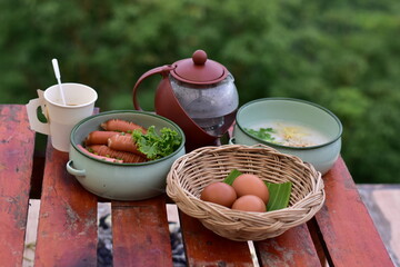 breakfast with mountain view, Scenic breakfast with mountain view