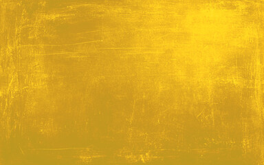 Color old concrete wall texture background. Close up retro plain golden yellow color cement wall background texture. Design  vintage parchment element.