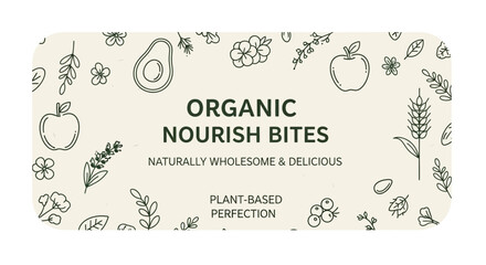 A rectangular label design showcasing 