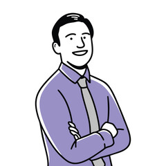 Business man and woman presentation gesture vector icon