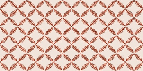 Fototapeta premium Autum Winter Pattern Background Illustration For Cover, Banner, Notes. Fall Winter Aesthetic Background. Plant And Flower Pattern Background.