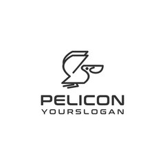 Elegant line art pelican logo design for branding and corporate identity solutions it looks modern