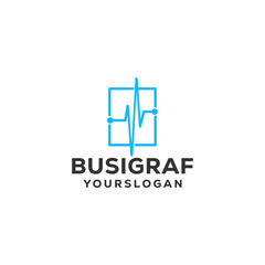 Minimalist medical pulse logo design with geometric square shape conveys health tech innovation