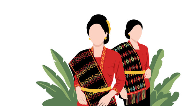Inspiring Figures in Traditional Ethnic Attire, Empowering Education and Equality in Indonesia, 21 April