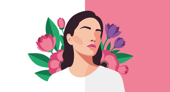 A Colorful Hand-Drawn Lady Figure, Celebrating Independence and Equality in Indonesia on April 21