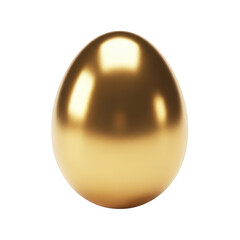 Golden Egg Shiny Metallic Luxury Precious Metal Wealth Symbol Richness Investment Decoration Isolated Fertility Gift Unique Wealth
