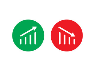 up down business arrow graph icon