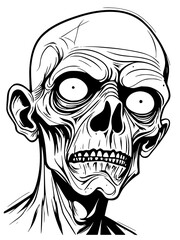 illustration of skull cartoon