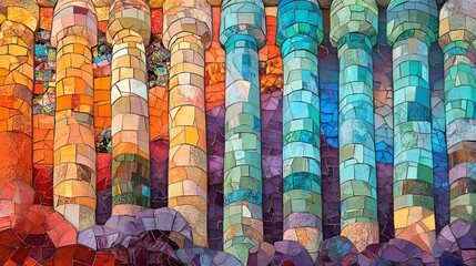 Colorful Abstract Wall Mural