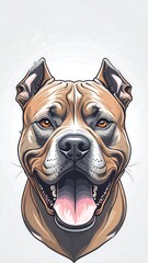 Portrait of a happy dog