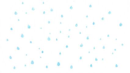 雨t147-0,Hand drawn blue water drop pattern on white background