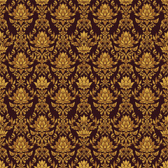seamless damask wallpaper pattern