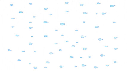 雨t149-0,Hand drawn blue water drop pattern on white background