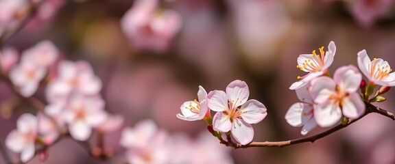 Soft focus spring blossoms, pastel colors, bokeh effect,  invitation,  element
