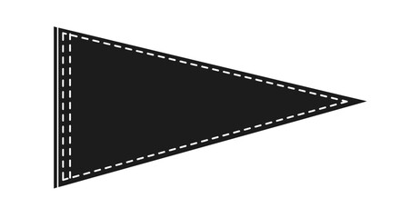 Vector pennant banner template with stitched edge for sports team or school creating a visual © Anisah