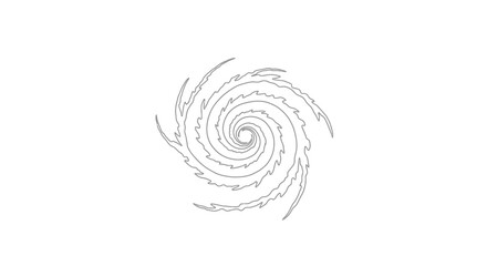 Stylized vector illustration of a hurricane vortex design for weather forecasting and disaster