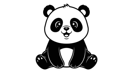 Cute Panda Bear Illustration Perfect for Children's Books and Design Projects needs more description