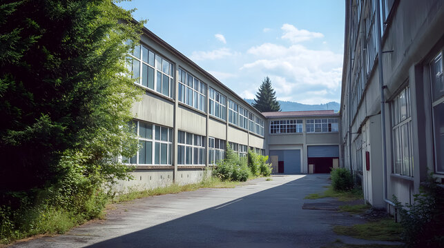 A commercial building (Gewerbegeb�ude) captured over four days.