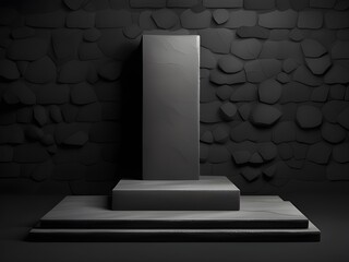black stones for product presentation podium background