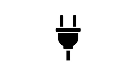 Electrical plug icon isolated on white background