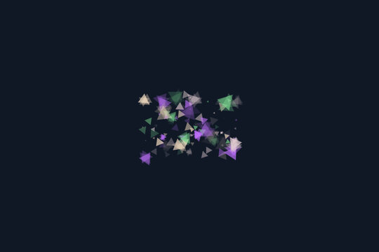 Abstract Triangles Floating Geometric Composition on Dark Background Design