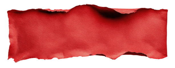Red, crumpled, textured banner